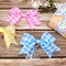 Easter Ribbon Wired-Easter Bunny/Eggs/Colorful Stripe/Pink and Purple Check Burlap Ribbon 2-1/2 Inch Total 90 Feets(30 Yards) 6 Rolls Spring Ribbon for Crafts Wreaths Wrapping Outdoor Decor